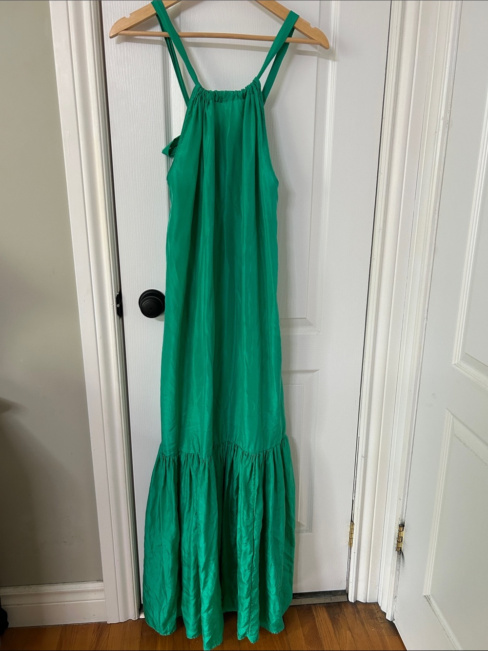 Banana Republic Emerald Green Halter Maxi Dress